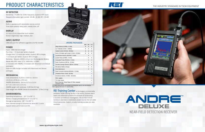 ANDRE Deluxe Специфікація