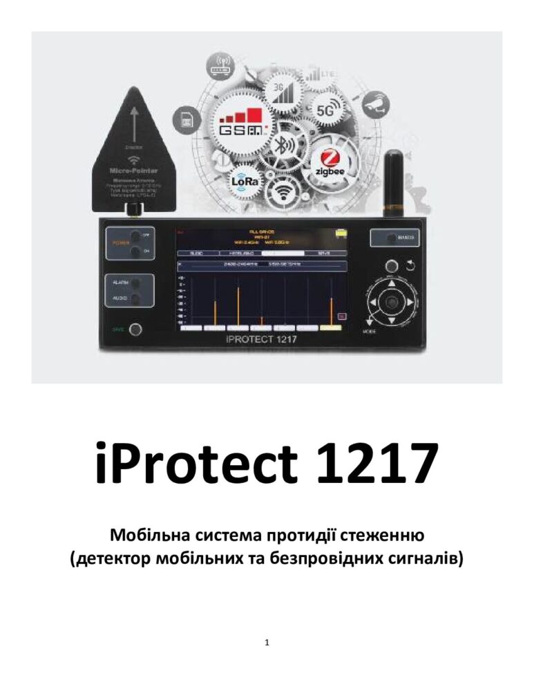 iProtect 1217 Інструкція Користувача (UA)